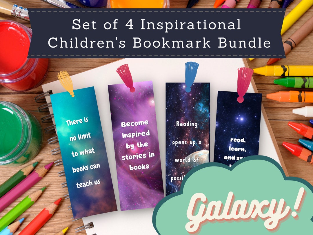 Printable Bookmarks for Students Digital Download With Unique Galaxy ...