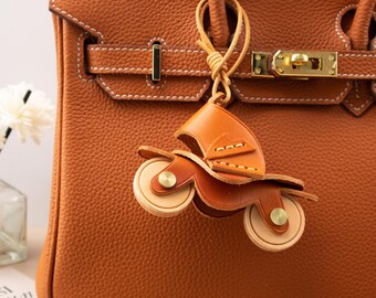 Leather Motorcycle Charm,Leather Bag Charm,Cute Motorcycle Leather Handbag/ Purse Charm,Leather Keychain,Gift for him,Bag Charm for Handbag
