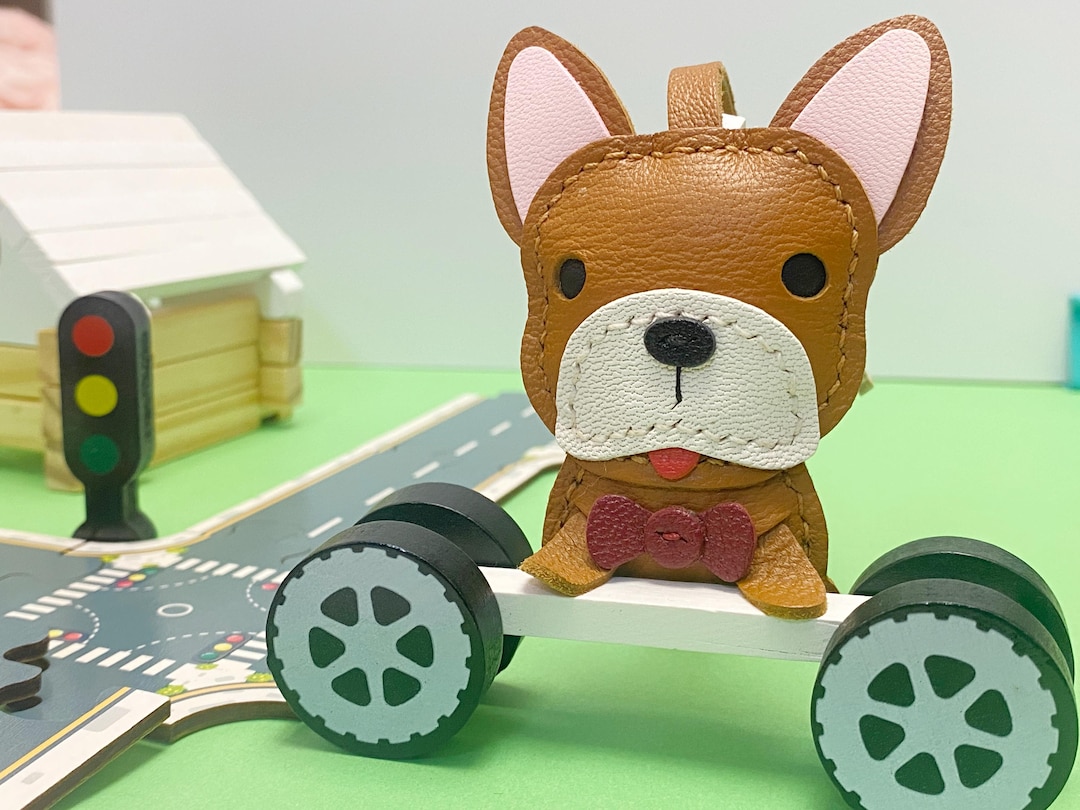 French Bulldog Bag Charm,leather Bag Charm,cute French Bulldog