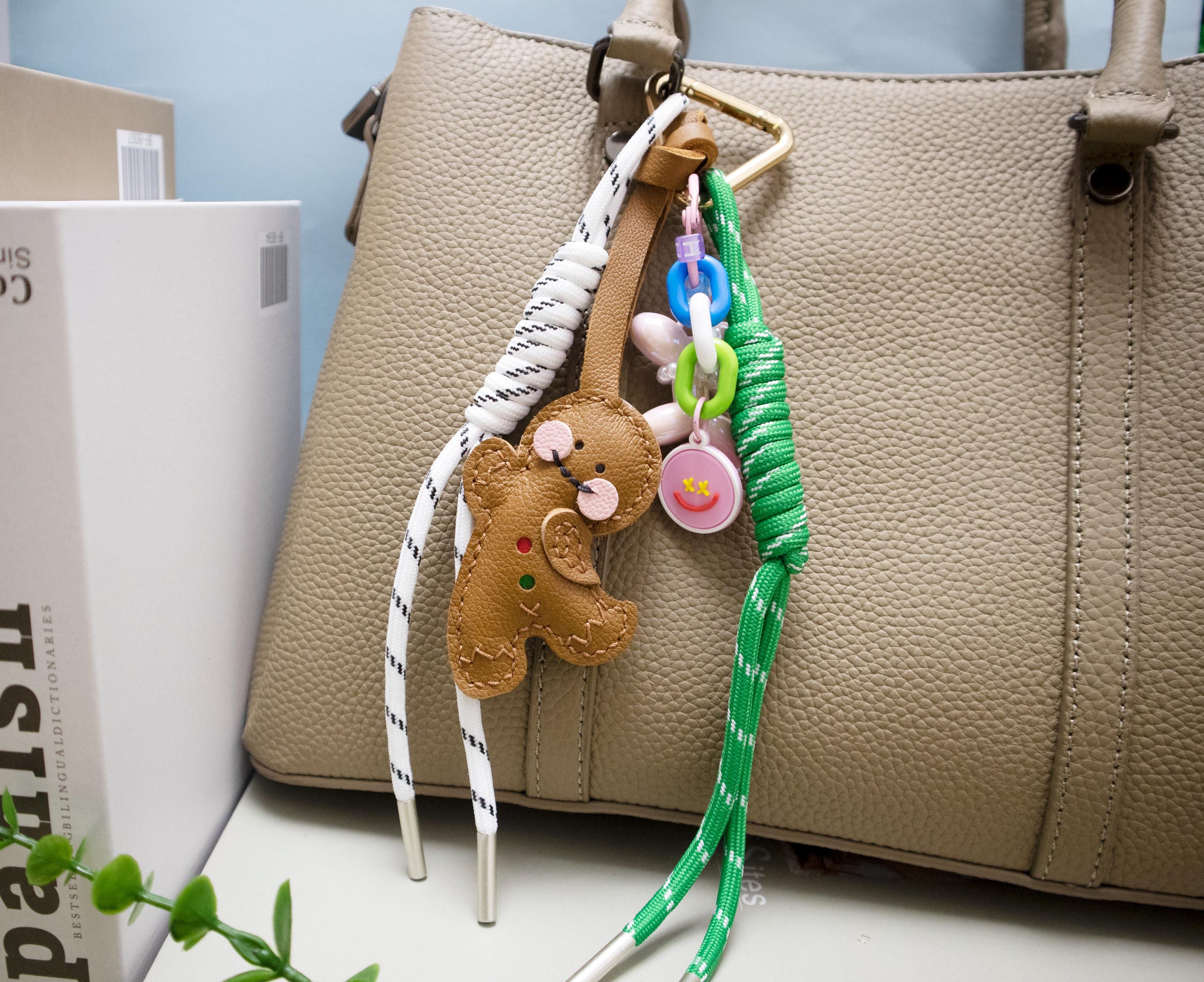 Leather Gingerbread Man Christmas Holiday Charm,leather Bag
