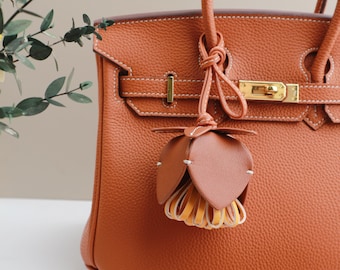 Leather Flower Charm, Leather Bag  Charm, Leather Handbag/ Purse Charm Purse Charm, Bag Charm,Unique Small Gift, Gift for Her
