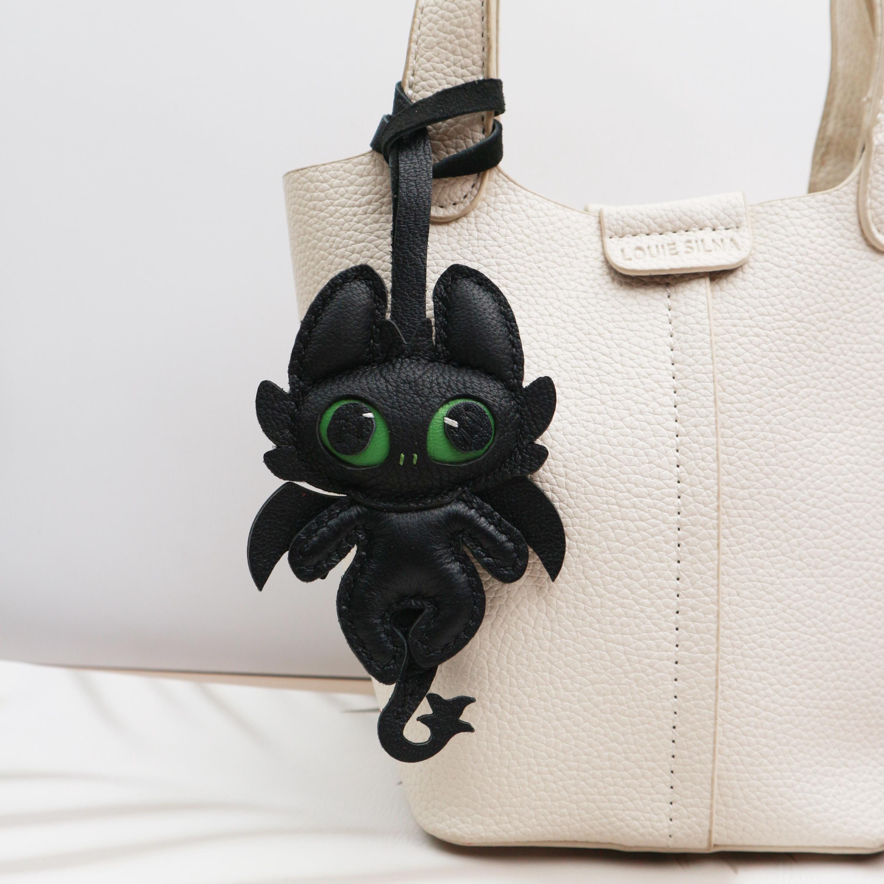 Leather Toothless Bag Charm,leather Bag Charm,night Dragon Purse