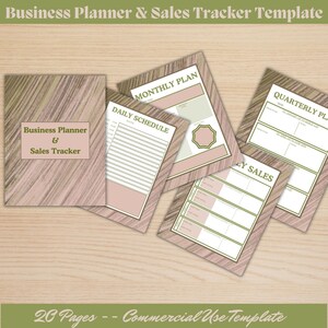 Business Planner Tracker Printable, edit in Canva,sales tracker, income tracker, small business, entrepreneur business planner, plr included