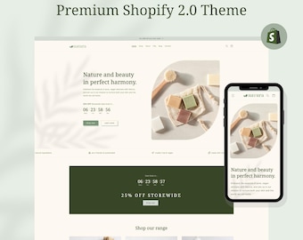 Natura Shopify 2.0-thema: websitesjabloon natuurlijke huidverzorging