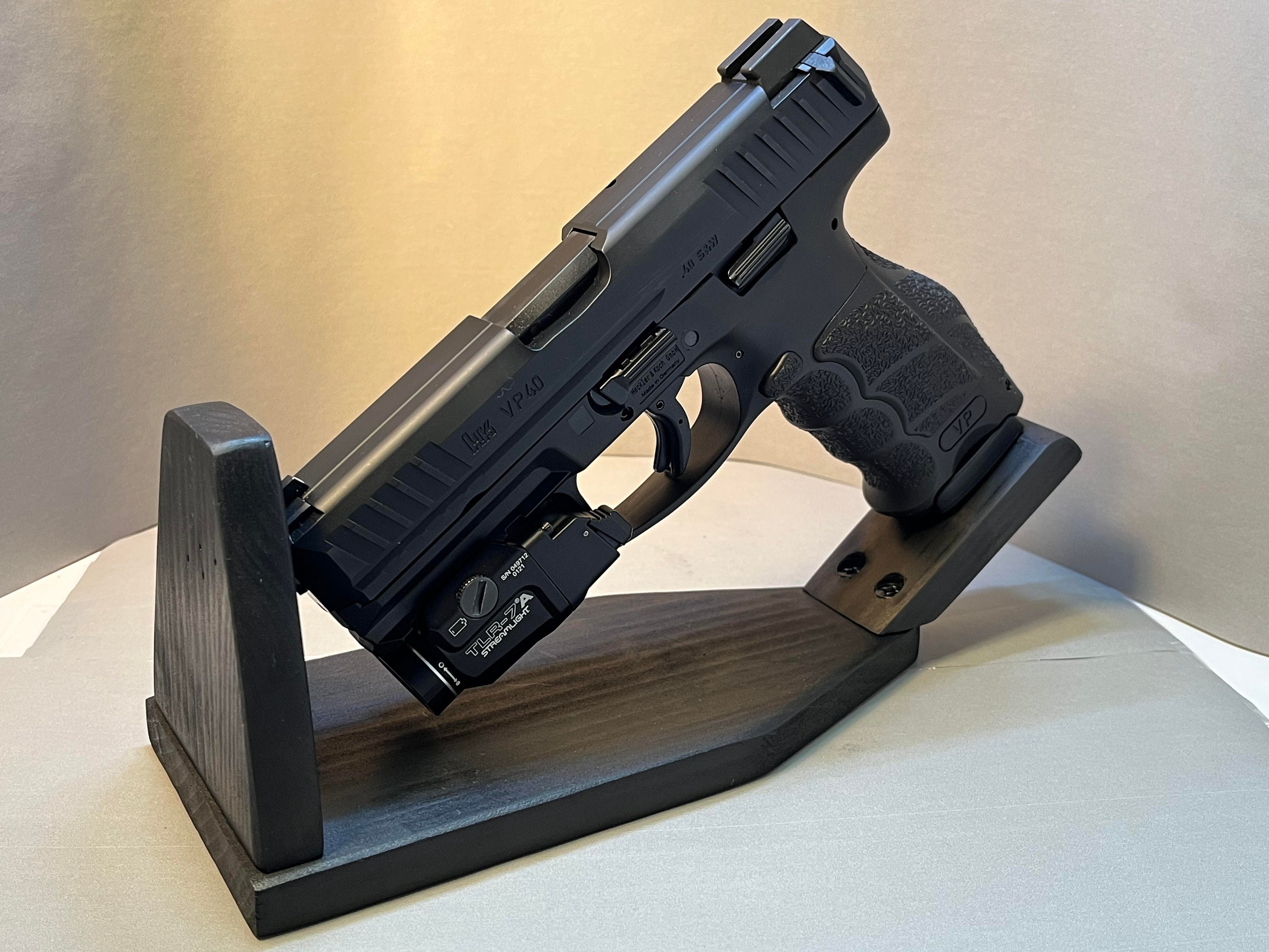 Pistol and Handgun Stand for Ready Position, Gun Protection, and