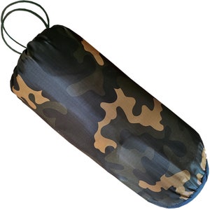 US Military Woodland Camo Poncho Liner Sleeping Bag Bubbie Woobie Blanket Camouflage Pattern with Tie Down Straps Adult & Kids Camping Gear image 5