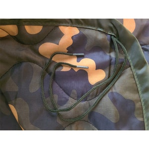 US Military Woodland Camo Poncho Liner Sleeping Bag Bubbie Woobie Blanket Camouflage Pattern with Tie Down Straps Adult & Kids Camping Gear image 8