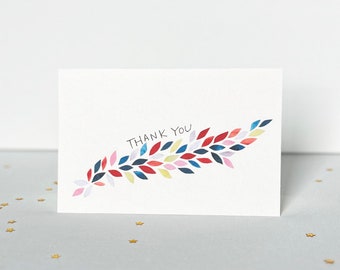 Feather Collage Thank You Cards