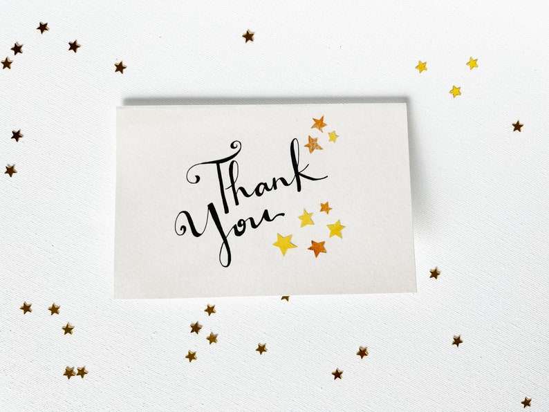 Unique Star Thank You Cards - Etsy