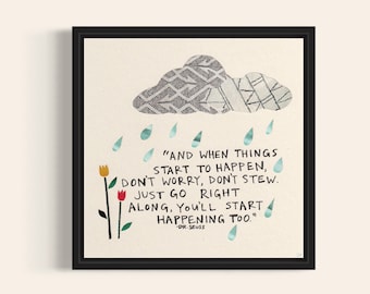 Floral Quote Art Print