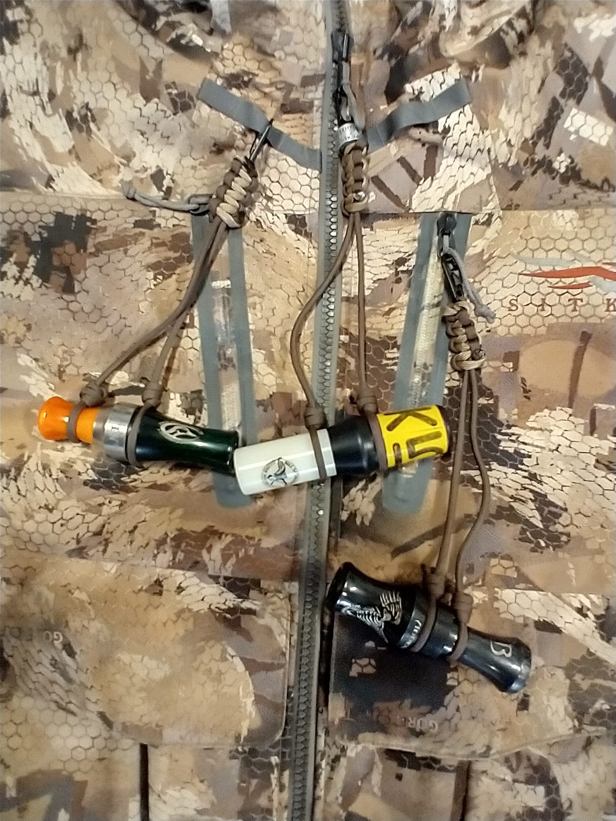 Duck & Game Call With Quick Connect Lanyard Drops With Carabiners and