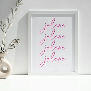 Jolene, Dolly Parton Digital Downloadable Print- Dolly Parton Art, Sign