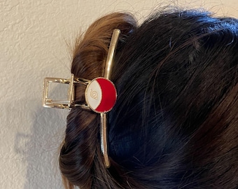 Cute Gold Hair claw| anime hair clip|a gift for her| holiday gift|birthday gift|