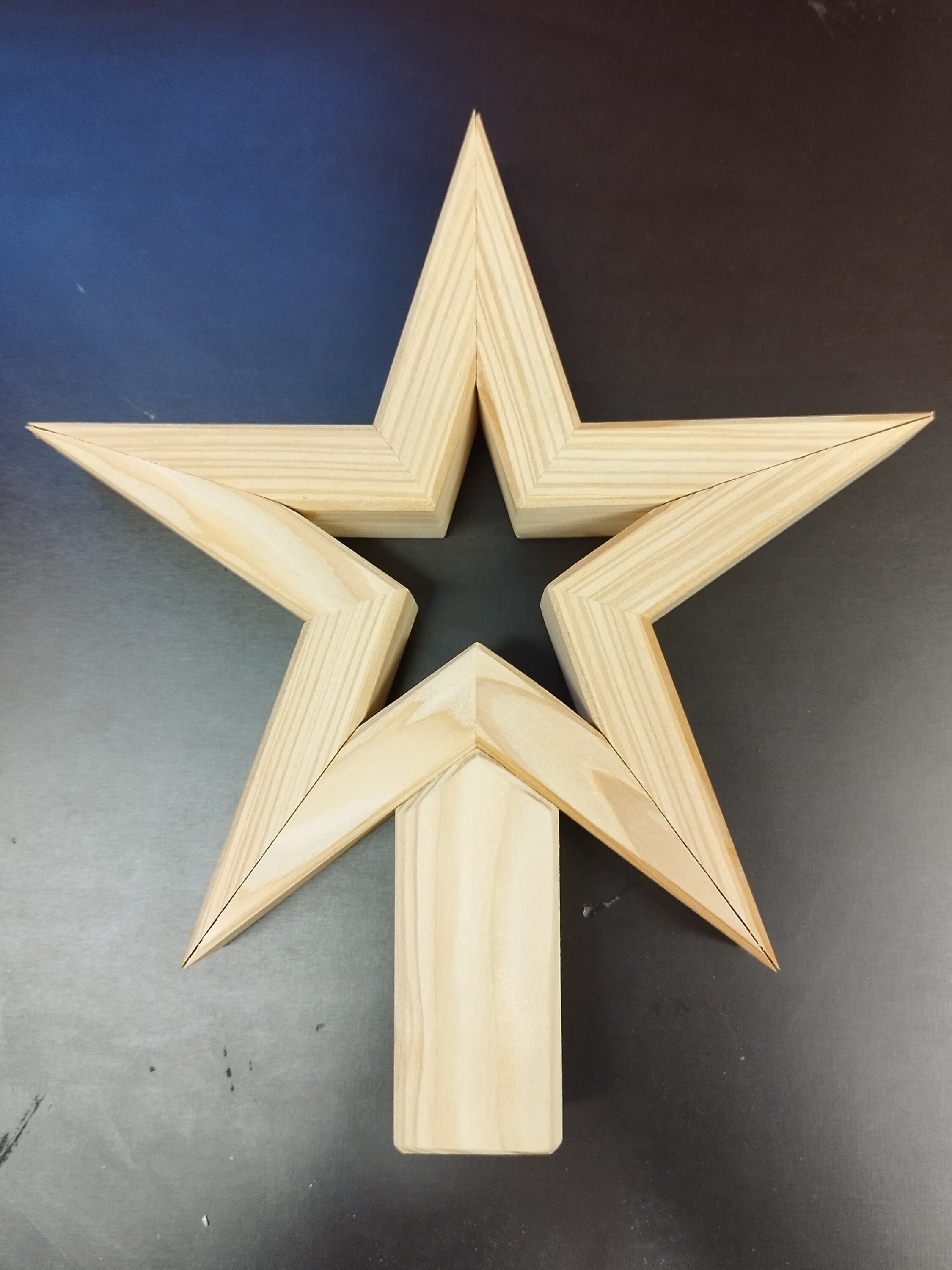 Christbaum aus Holz mit Holzstern Etsy.de