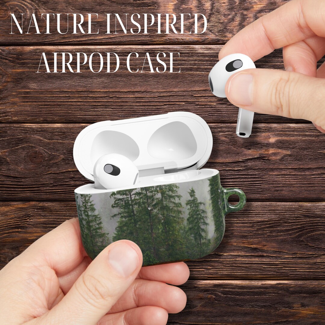 Forest AirPod Case Eco-friendly Biophilic Misty Trees Gen4 Keyring ...