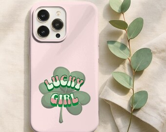 Lucky Girl Shamrock Handyhülle | Rosa St. Patrick's Day Cover