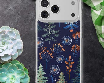Nature Forest iPhone 16 Case, Autumn Woodland Design, Magnetic Protection