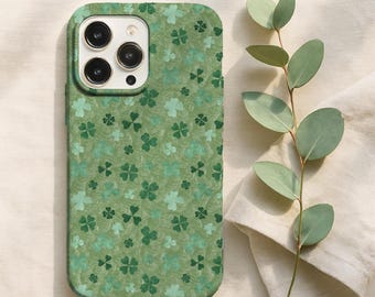 Kleeblatt Robuste Handyhülle | St Patricks Day Grün Klee Swirl Cover