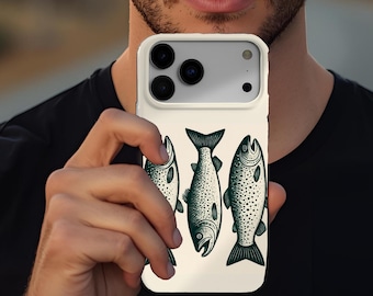 Trout Phone Case MagSafe Tough: Rainbow Art for iPhone 17 Pro