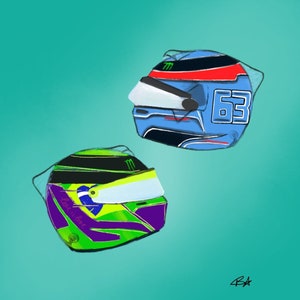 Mercedes F1 Brazil 2022 Helmets