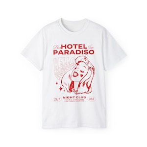 Vintage Style Las Vegas Girl Red Graphic T-Shirt, Vegas Unisex Cotton Tee, Sin City Tee, Retro Style Shirt, Nevada Souvenir Top