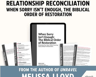 Forgiveness vs Reconciliation Christian eBook | Biblical Boundaries & Repentance Guide | Christian Relationship Healing
