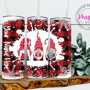 Bicchiere da gnomo natalizio da 20 once con cannuccia, bicchiere invernale da gnomo, idea regalo di Natale, tazza da gnomo, regali di Natale