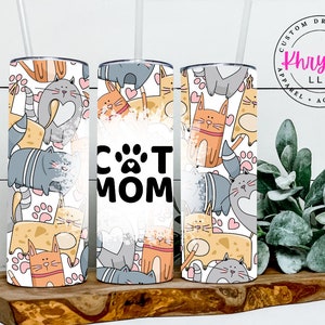 Pawsome Cat Mom Tumbler: Celebrate Your Feline Love in Style! - Cat Lover Tumbler - Drinkware for Cat Lovers - Cat Lover Gift Idea