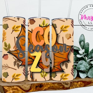Autumn Bliss&quot; Cozy Season Tumbler: Embrace the Vibes in Style - Fall Tumbler - Tumbler with Straw - Personalized Tumbler