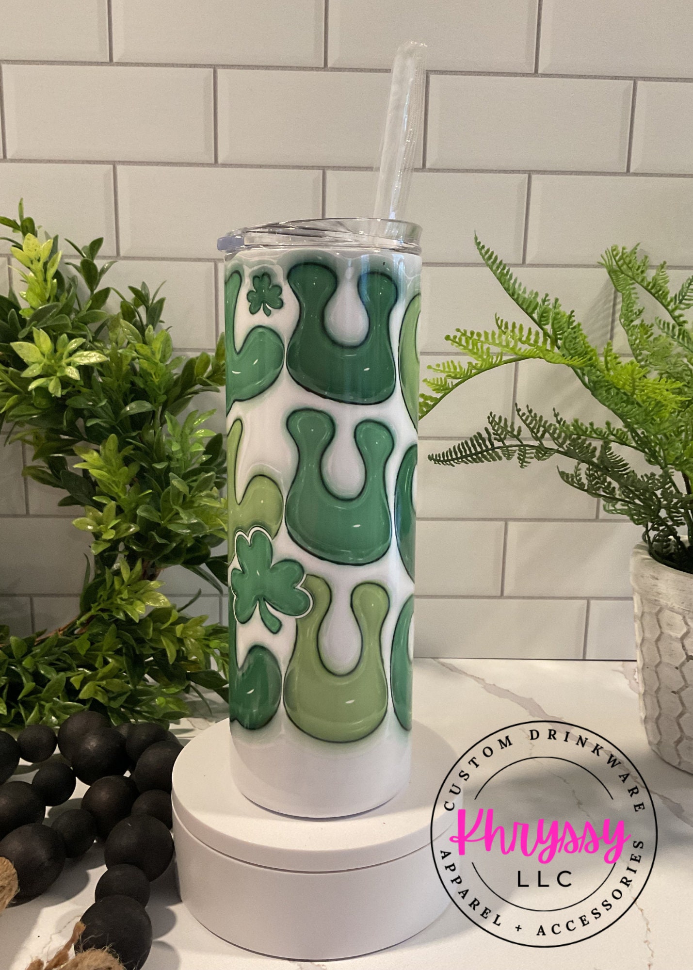 Lucky, Lucky, Lucky 20oz Tumbler - Tumbler with Straw - Lucky Tumbler - St. Patrtick's Day Tumbler