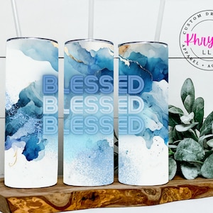 Blessed Tumbler, Christian Motivation Tumbler, 20oz Blessed Tumbler, Christian Motivation Cup, Tumbler with Straw, 20oz Tumbler