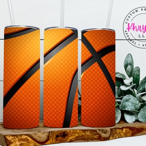 Custom Slam Dunk: Personalized Basketball Tumbler - Tumbler with Straw - 20oz Tumbler - Personalized Tumbler - Basketball Lover Tumbler