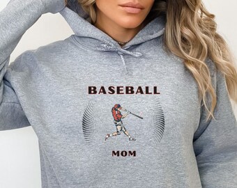 Baseball Mom hoodie, baseball hoodie for mom, birthday gift baseball hoodie, game day hoodie for mom, hoodie for wife, Mothers Day gift