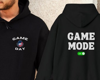Game Mode On Hoodie, Game Day hoodie, workout hoodie, exercise shirt, Rugby hoodie for player, hoodie for athlete, Game day sweatshirt