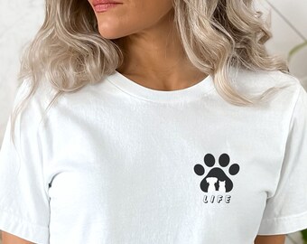 Camisa Dog Paw Life, camisa Cat Paw Life, camisa Dog Mom, camisa Cat Mom, camisa Dog Dad, camisa Dog Mama, camisa Pocket Paw, camisa amante de los animales