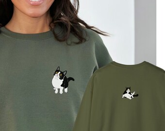 Cat Sweatshirt, Black cat sweatshirt, Gift for cat lover, Cat Mom sweatshirt, Cat Mama shirt, Cat Life sweatshirt, Paw life sweatshirt