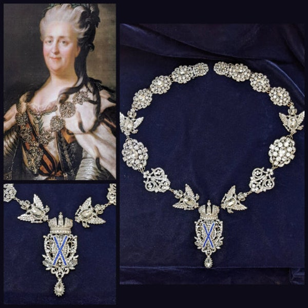 By CUSTOM ORDER ONLY - Order of Saint Andrew the First Called - Russian Royal Order Necklace / Chain  - 18th Century - Russian Court Jewelry