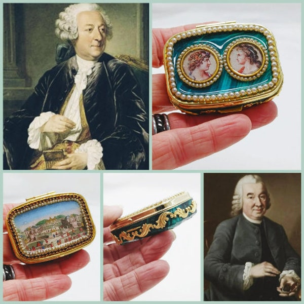 18th Century Style Snuff box - Historical Reproduction - Patch Box - Mouche- Marie Antoinette Jewelry - Louis XVI - Georgian Jewelry