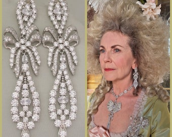 18th Century Earrings - Rococo Earrings (reproduction) - 18th Century Jewelry Jewellery - Bridal Earrings - Portuguese 18th Century Earrings