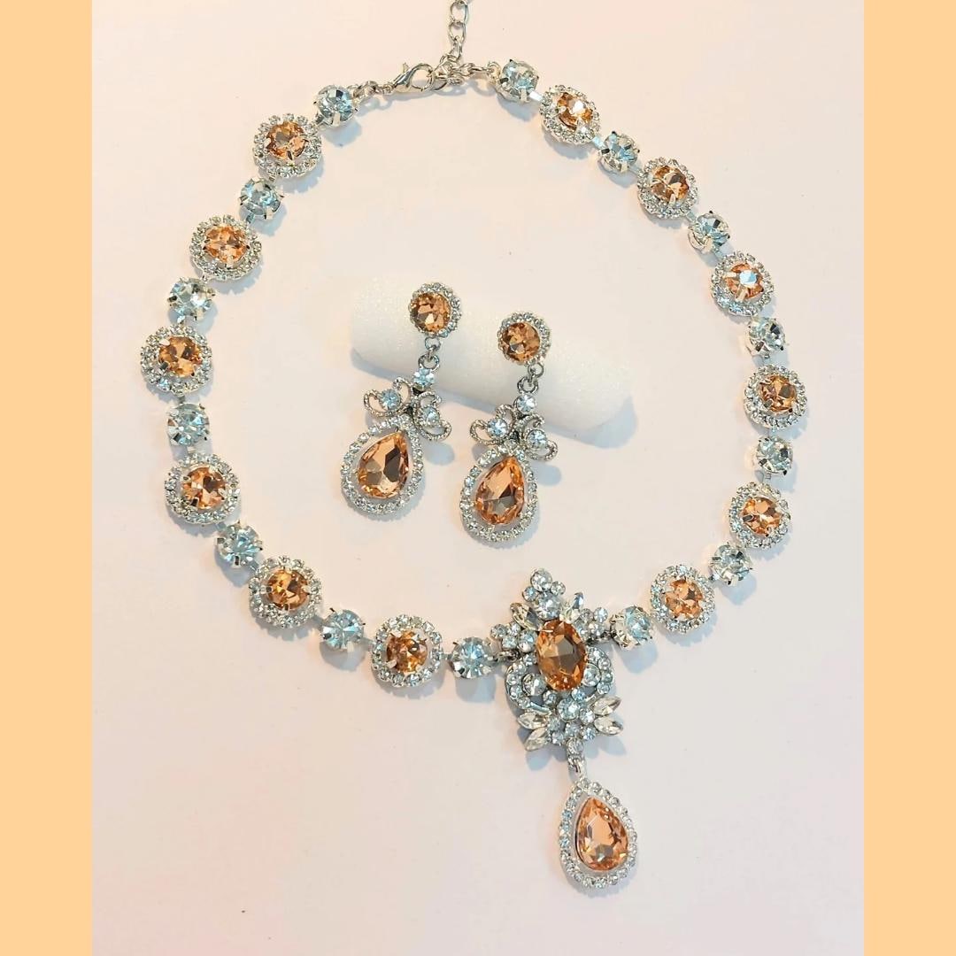 Apricot Rococo Jewelry Set Necklace and Earring Set 18th Century ...