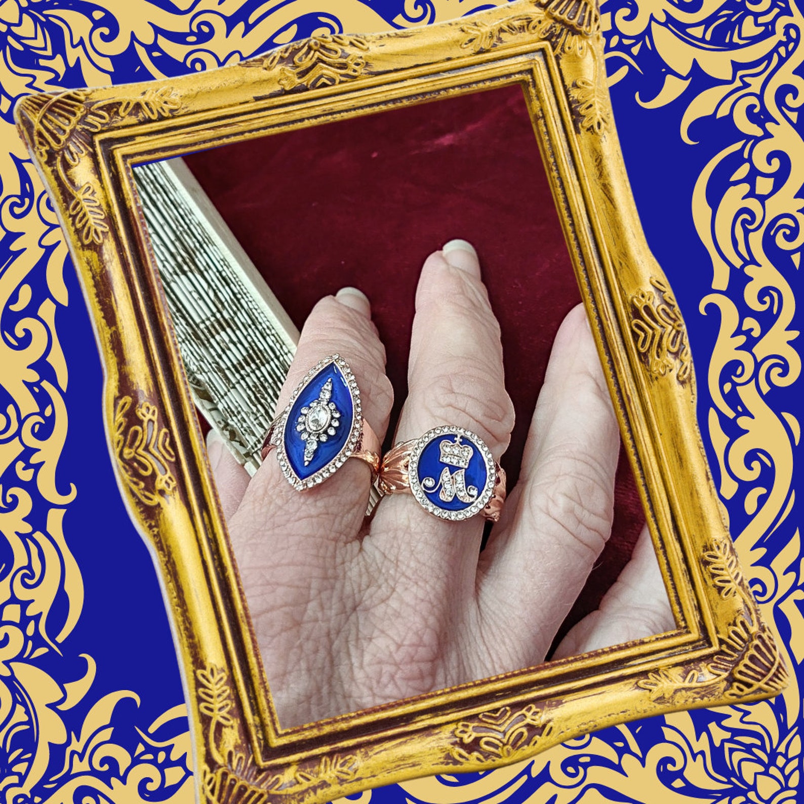 18th Century Reproduction Rings - Marie Antoinette Ring - Georgian 18th Century Reproduction Rings - Marie Antoinette Ring - Georgian