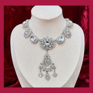 Rococo Girandole Necklace - 18th Century Necklace - Georgian Jewellery - Baroque Jewelry - Marie Antoinette Jewelry - Statement Necklace