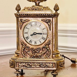 Vintage Exacton Gilded Electric Mantle Clock