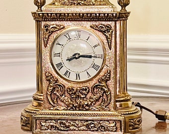 Vintage Exacton Gilded Electric Mantle Clock