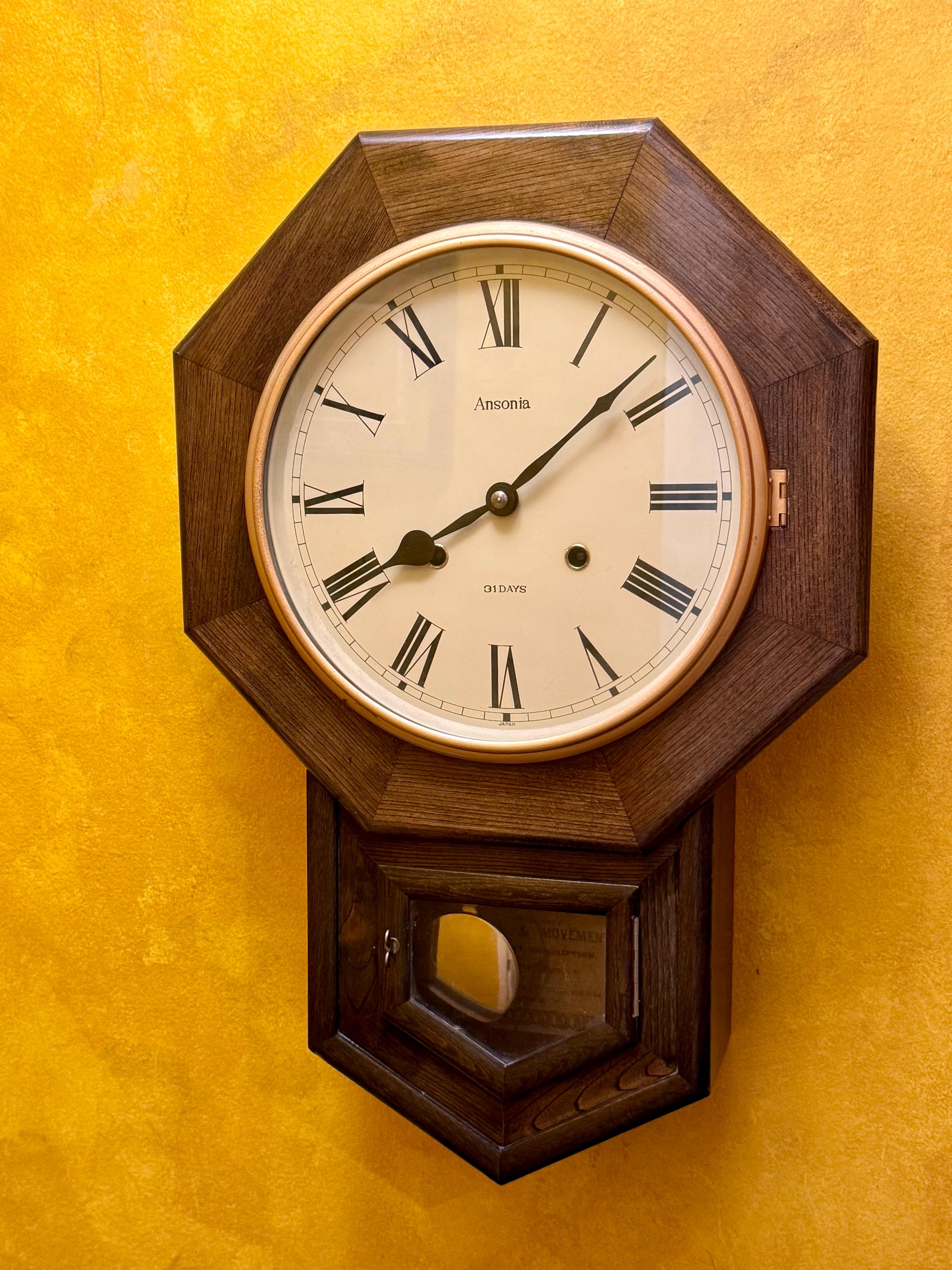 Vintage Ansonia Octagon 31 Day Regulator Wall Clock - Etsy
