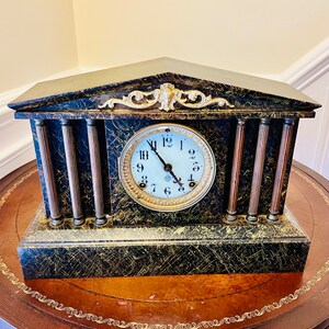 Antique 1904  Ansonia Heavy Iron Mantle Clock “Madeleine”