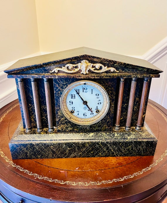Antique 1904 Ansonia Heavy Iron Mantle Clock “madeleine” - Etsy
