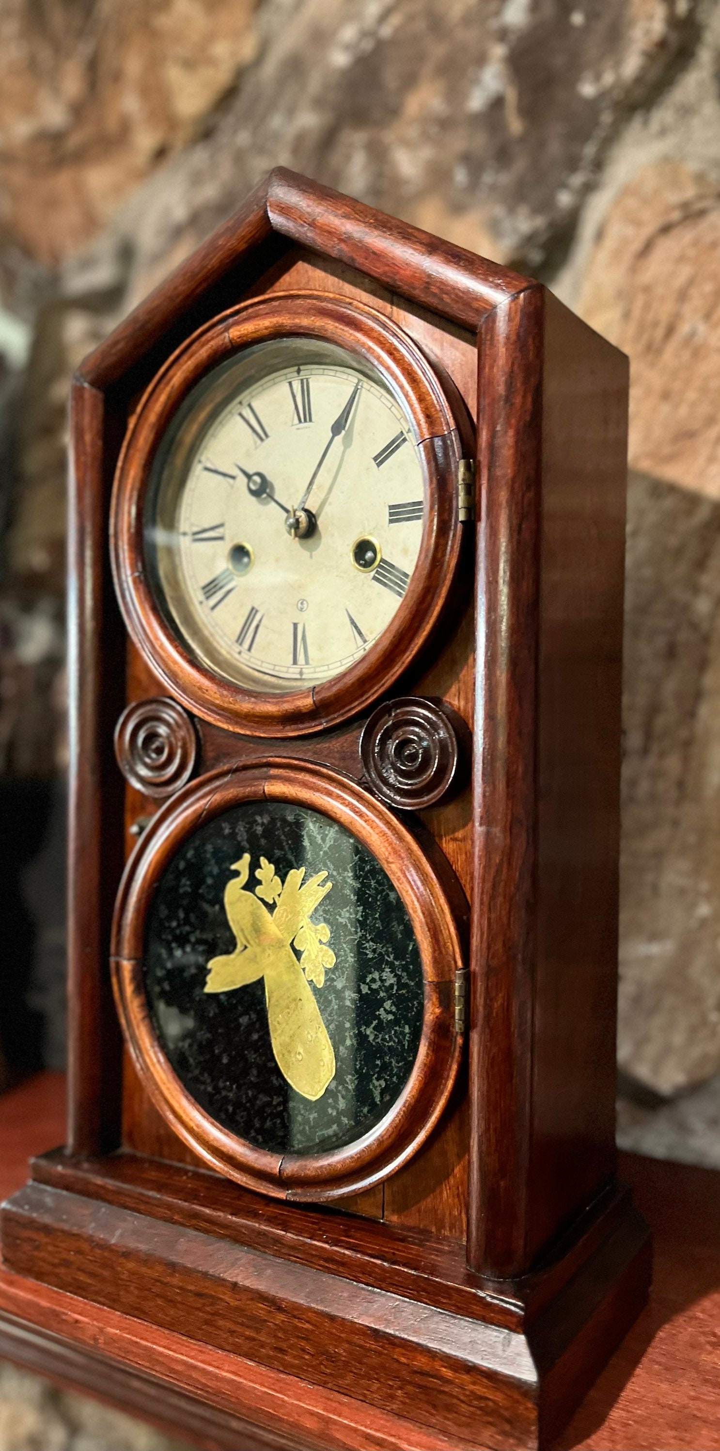 Antique Ingraham Doric 30 Hour Clock 1900 Etsy