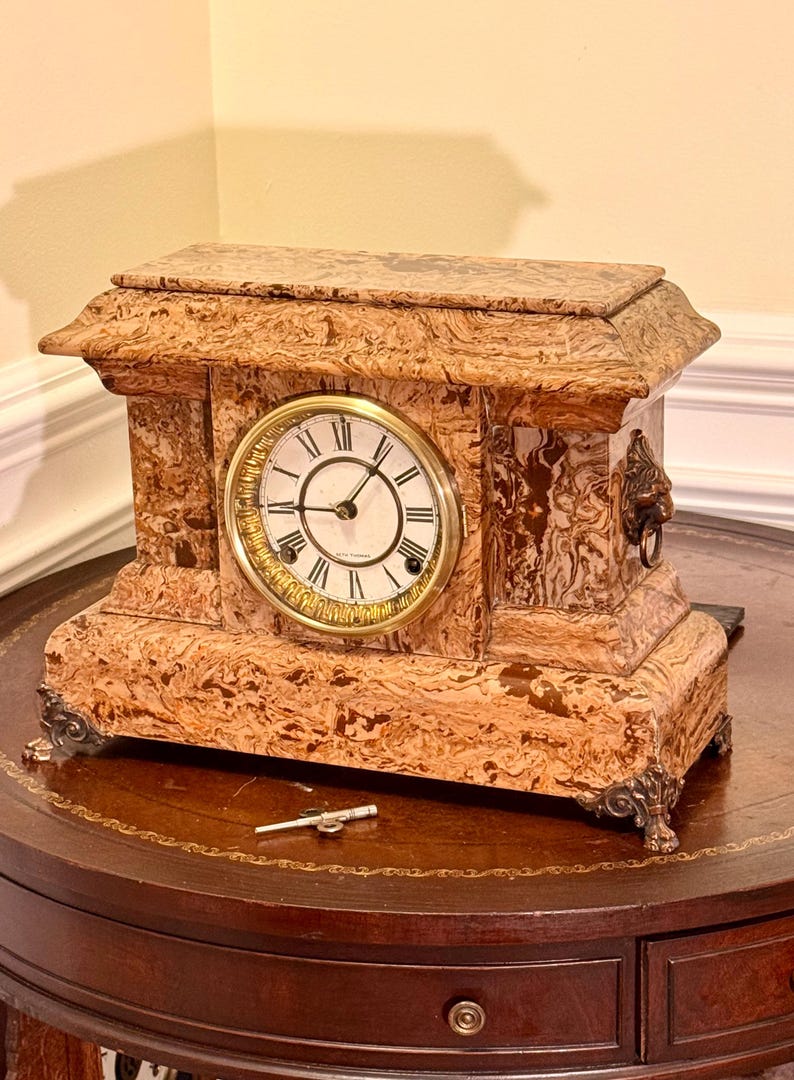 Antique Seth Thomas Adamantine 7/8 Day Mantel Clock - Etsy