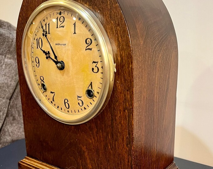 Antique E. Ingraham Striking Mantle Clock Etsy